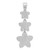 Image of Sterling Silver Rhodium-plated Polished Plated Beaded Flower Pendant