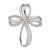 Image of Sterling Silver Rhodium-plated Polished CZ Cross Chain Slide Pendant