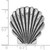 Image of Sterling Silver Antiqued & Textured Scallop Shell Chain Slide Pendant
