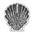 Image of Sterling Silver Antiqued & Textured Scallop Shell Chain Slide Pendant