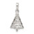 Image of Sterling Silver Rhodium-plated CZ and Enameled Christmas Tree Pendant