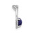 Image of Sterling Silver Rhodium-plated Lapis Lazuli Round Chain Slide Pendant