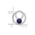 Image of Sterling Silver Rhodium-plated Lapis Lazuli Round Chain Slide Pendant