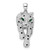Image of Sterling Silver Black/White Rhodium-plated Polished CZ Cheetah Pendant