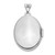 Image of Sterling Silver Rhodium-plated Polished CZ 21x16mm Oval Locket Pendant