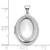 Image of Sterling Silver Rhodium-plated Polished CZ 21x16mm Oval Locket Pendant