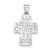 Image of Sterling Silver Textured, Brushed and Polished Religious Cross Pendant