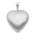 Sterling Silver Rhodium-plated Diamond 16mm Floral Heart Locket Pendant