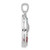 Image of Sterling Silver Rhodium-plated Rainbow Multi-Gemstone Sea Turtle Pendant