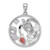 Image of Sterling Silver Rhodium-plated Rainbow Multi-Gemstone Sea Turtle Pendant