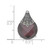 Image of Sterling Silver Polished & Antiqued Red CZ & Marcasite Chain Slide Pendant