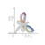 Image of Sterling Silver Rhodium-plated Multicolor CZ Dragonfly Chain Slide Pendant