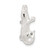 Image of Sterling Silver Satin & Polished Diamond-cut Alligator Chain Slide Pendant