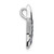 Image of Sterling Silver w/ Black Rhodium Synthetic Stones Star Chain Slide Pendant