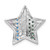 Image of Sterling Silver w/ Black Rhodium Synthetic Stones Star Chain Slide Pendant