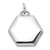 Image of Sterling Silver Rhodium-plated Polished CZ Star 16mm Hexagon Locket Pendant