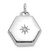 Image of Sterling Silver Rhodium-plated Polished CZ Star 16mm Hexagon Locket Pendant