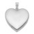 Image of Sterling Silver Rhodium-plated Polished Paw Print 24mm Heart Locket Pendant