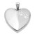 Image of Sterling Silver Rhodium-plated Polished Paw Print 24mm Heart Locket Pendant