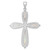 Image of Sterling Silver Rhodium-plated White Created Opal & CZ Border Cross Pendant