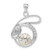 Image of Sterling Silver Polished CZ & 8-9mm Freshwater Cultured Pearl Rabbit Pendant