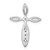 Image of Sterling Silver Rhodium-plated Polished CZ Pointed Cross Chain Slide Pendant