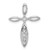 Image of Sterling Silver Rhodium-plated Polished CZ Pointed Cross Chain Slide Pendant