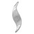 Image of Sterling Silver Rhodium-plated Brushed & Polished Curved Chain Slide Pendant