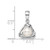 Image of Sterling Silver Rhodium-plated Freshwater Cultured Pearl and CZ Triangle Pendant