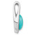 Image of Sterling Silver Rhodium-plated Polished Chinese Simulated Turquoise Oval Pendant