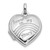 Image of Sterling Silver Rhodium-plated 15mm Forever In My Heart Rainbow Heart Locket Pendant