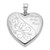Sterling Silver Rhodium-plated Filigree Always In My Heart 24mm Heart Locket Pendant