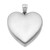 Image of Sterling Silver Rhodium-plated Filigree Always In My Heart 24mm Heart Locket Pendant