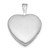Image of Sterling Silver Rhodium-plated Epoxy Satin Polished Unicorn 16mm Heart Locket Pendant