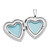Image of Sterling Silver Rhodium-plated Epoxy Satin Polished Unicorn 16mm Heart Locket Pendant