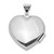 Image of Sterling Silver Rhodium-plated Polished Floral Border/ Crest 18mm Heart Locket Pendant