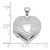 Image of Sterling Silver Rhodium-plated Polished Floral Border/ Crest 18mm Heart Locket Pendant