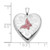 Image of Sterling Silver Rhodium-plated Polished/Satin Epoxy 20mm Butterfly Heart Locket Pendant