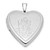Sterling Silver Rhodium-plated Satin/Polished St. Christopher 20mm Heart Locket Pendant