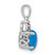 Image of Sterling Silver Rhodium-plated Blue Onyx .08Created Pink Sapphire .005ctw Diamond Pendant