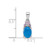 Image of Sterling Silver Rhodium-plated Blue Onyx .08Created Pink Sapphire .005ctw Diamond Pendant