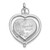 Image of Sterling Silver Rhodium-plated Floral Special Mom Reversible/Moveable Heart Locket Pendant