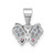 Image of Sterling Silver Rhodium and Black Rhodium-plated Blue Nano Crystal /.02Lab Created Ruby Pendant