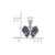 Image of Sterling Silver Rhodium and Black Rhodium-plated Blue Nano Crystal /.02Lab Created Ruby Pendant