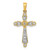 Image of 14K Yellow Gold 1/5ctw Diamond Cross Pendant PM5063-020-YA