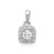 Image of 14k White Gold 1/3ctw Diamond Square Cluster Pendant PM4762-033-WA