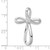 Image of 14k White Gold 1/6ctw Diamond Cross Chain Slide Pendant PM5001-016-WA