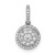 Image of 14k White Gold 1/4ctw Diamond Round Halo Cluster Pendant PM4744-025-WA