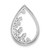 Image of 14k White Gold Polished Teardrop Diamond Chain Slide Pendant PM6829-034-WA