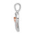 Image of 14k White and Rose Gold 1/20ctw Diamond Double Hearts Pendant PM4904-005-WRA
